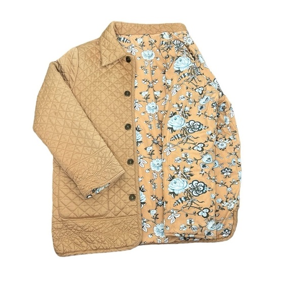 Jackets & Blazers - Denim & Co. Women’s Reversible Quilted Stitched Floral Jacket